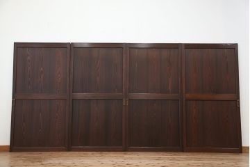 古民具・骨董　造りの良い上質な帯戸4枚セット(板戸)