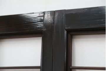 ★古民具・骨董　腰板欅材の上質な時代障子戸　4枚セット