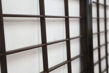 ★古民具・骨董　腰板欅材の上質な時代障子戸　4枚セット
