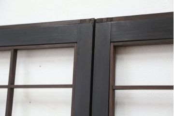★古民具・骨董　腰板欅材の上質な時代障子戸　4枚セット