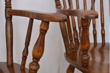 中古　飛騨産業ナラ材　ダイニングチェア2脚セット(椅子、イス)