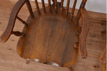 中古　飛騨産業ナラ材　ダイニングチェア2脚セット(椅子、イス)