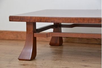アンティーク家具　重厚　カリン材の造りの良い座卓(テーブル、花梨材)