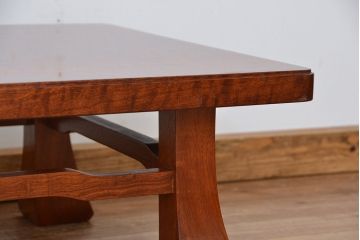 アンティーク家具　重厚　カリン材の造りの良い座卓(テーブル、花梨材)
