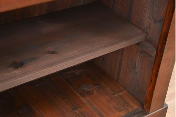 アンティーク家具　古民具・骨董　味わい深い二段重ね、京都水屋箪笥(食器棚、収納棚)