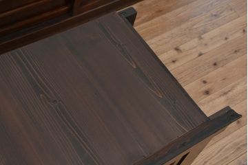 アンティーク家具　古民具・骨董　味わい深い二段重ね、京都水屋箪笥(食器棚、収納棚)
