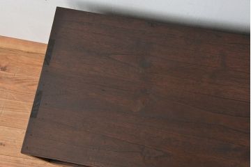 レトロ家具　昭和レトロ　鉄脚付きアンティークローボード?(収納棚)