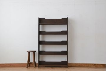 レトロ家具　★昭和レトロ　シンプルな本棚(ブックシェルフ)