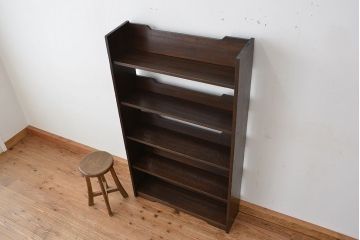 レトロ家具　★昭和レトロ　シンプルな本棚(ブックシェルフ)