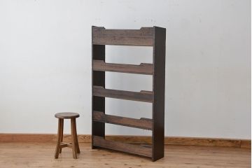 レトロ家具　★昭和レトロ　シンプルな本棚(ブックシェルフ)
