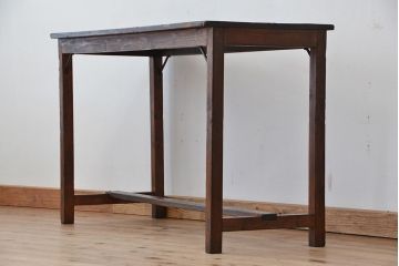 アンティーク家具　★アンティーク　古い木のシンプルな作業台(テーブル、机)