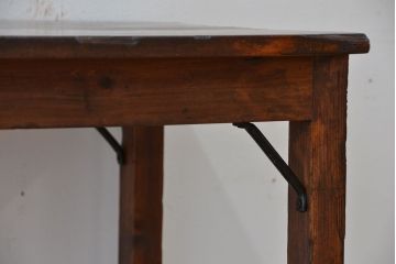 アンティーク家具　★アンティーク　古い木のシンプルな作業台(テーブル、机)