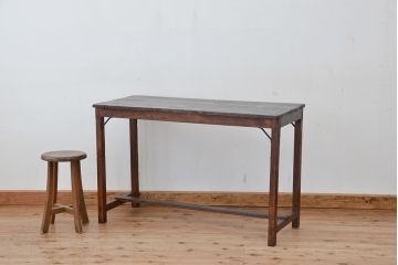 アンティーク家具　★アンティーク　古い木のシンプルな作業台(テーブル、机)
