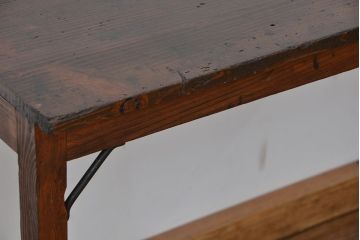 アンティーク家具　★アンティーク　古い木のシンプルな作業台(テーブル、机)