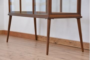 アンティーク家具　アンティーク　6面ガラス脚付きガラスケース(ショーケース、飾り棚)