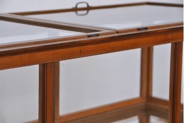 アンティーク家具　アンティーク　6面ガラス脚付きガラスケース(ショーケース、飾り棚)