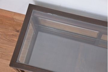 アンティーク家具　大正ロマン　古いタバコ屋の上質な横長ガラスケース(ショーケース)