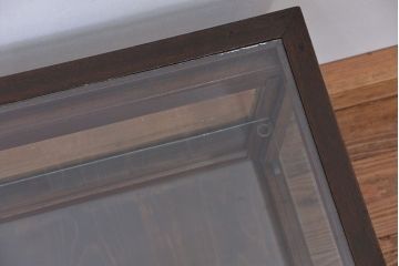 アンティーク家具　大正ロマン　古いタバコ屋の上質な横長ガラスケース(ショーケース)