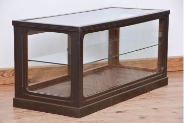 アンティーク家具　大正ロマン　古いタバコ屋の上質な横長ガラスケース(ショーケース)