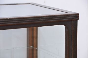 アンティーク家具　大正ロマン　古いタバコ屋の上質な横長ガラスケース(ショーケース)