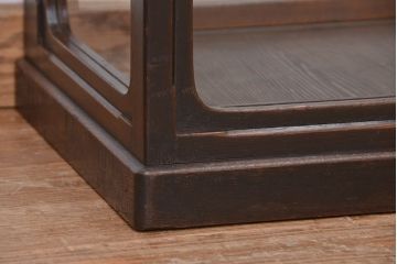 アンティーク家具　大正ロマン　古いタバコ屋の上質な横長ガラスケース(ショーケース)