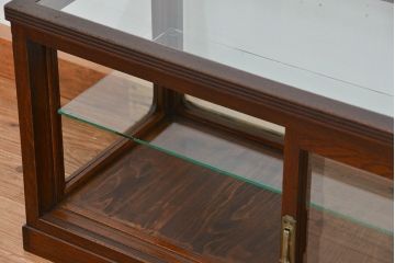 アンティーク家具　大正ロマン　古いタバコ屋の上質な横長ガラスケース(ショーケース)