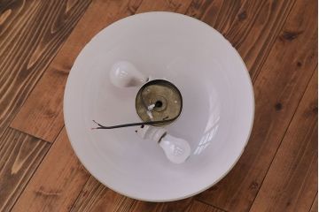 1960年代　ミッドセンチュリー　乳白ガラス天井照明