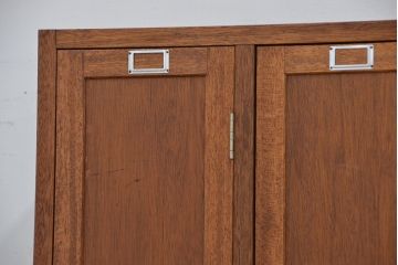 レトロ家具　昭和レトロ　1960年代シンプルなアンティーク三連ロッカー(2)