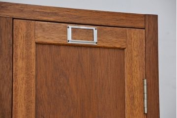 レトロ家具　昭和レトロ　1960年代シンプルなアンティーク三連ロッカー(2)