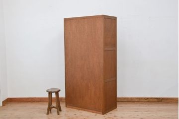 レトロ家具　昭和レトロ　1960年代シンプルなアンティーク三連ロッカー(2)