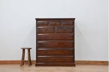 中古　北海道民芸家具チェスト(整理タンス、整理箪笥)定価24万円