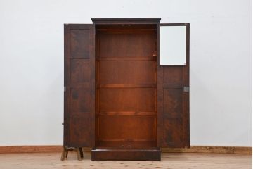 中古　北海道民芸家具ワードローブ(洋服タンス、洋服箪笥)定価約26万円