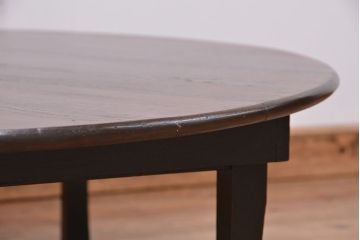 アンティーク家具　アンティーク　古い栓材の折りたたみ丸型ちゃぶ台