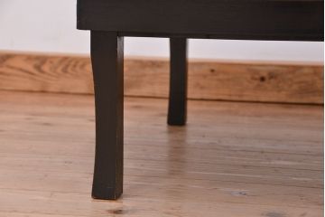 アンティーク家具　アンティーク　古い栓材の折りたたみ丸型ちゃぶ台