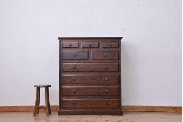 中古　北海道民芸家具　整理箪笥(チェスト、タンス)定価約24万円