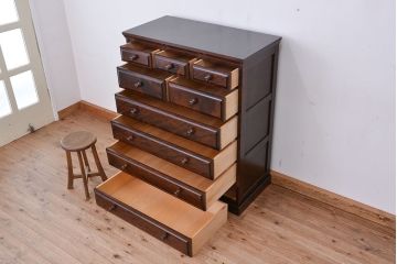 中古　北海道民芸家具　整理箪笥(チェスト、タンス)定価約24万円