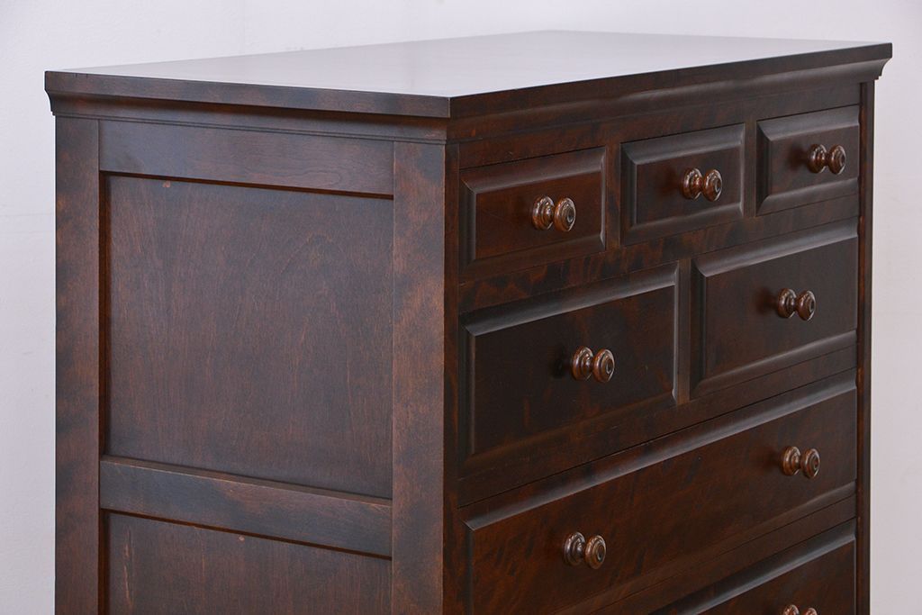 中古　北海道民芸家具　整理箪笥(チェスト、タンス)定価約24万円