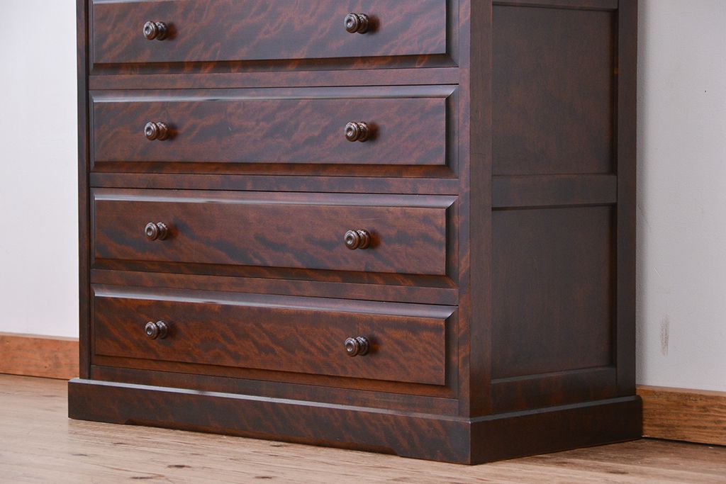 中古　北海道民芸家具　整理箪笥(チェスト、タンス)定価約24万円