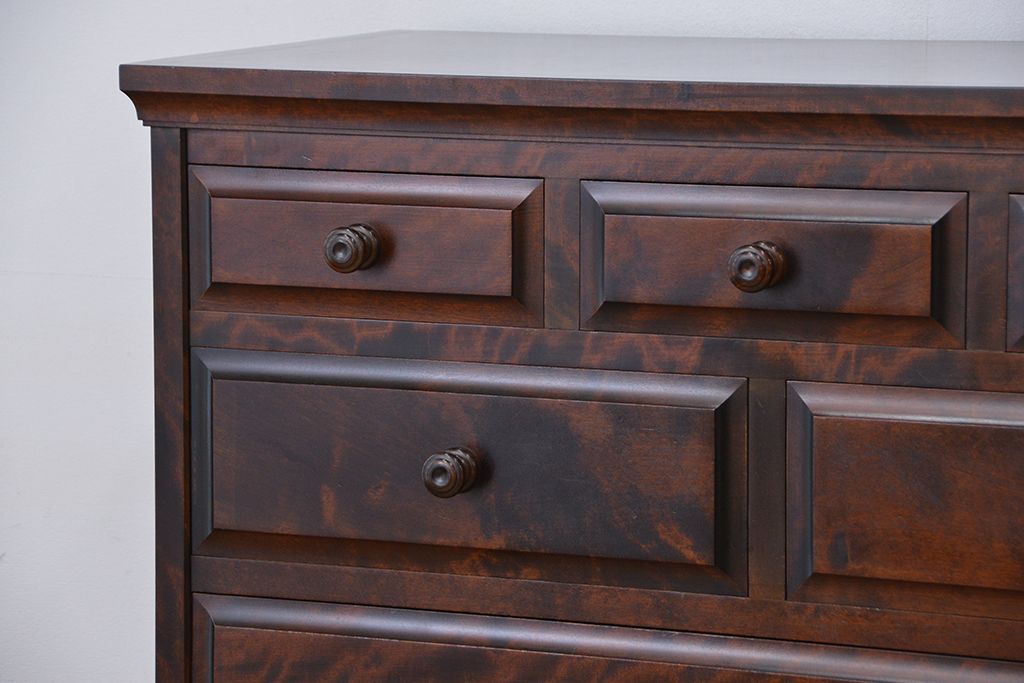 中古　北海道民芸家具　整理箪笥(チェスト、タンス)定価約24万円