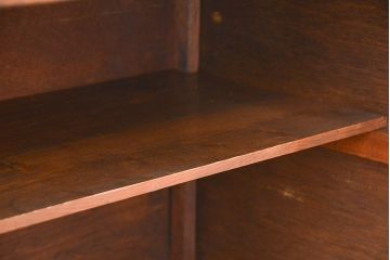 アンティーク家具　アンティーク　古い木の脚付き食器棚(収納棚)