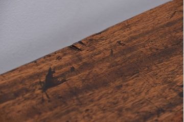 アンティーク家具　アンティークペイント　大きな両袖机(カウンター型作業台・デスク)