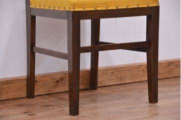 レトロ家具　昭和レトロ　古いナラ材の椅子(イス、チェア)