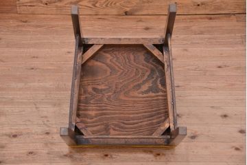 レトロ家具　昭和レトロ　古いナラ材の椅子(イス、チェア)