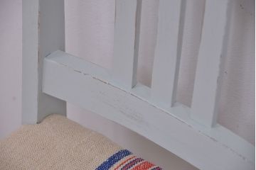 アンティーク家具　アンティーク　ハンガリー製のグレインサックで張り替えたシンプルなイス(椅子、チェア)