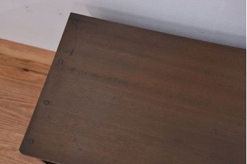 レトロ家具　昭和レトロ　小さなモールガラス収納棚