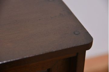 レトロ家具　昭和レトロ　小さなモールガラス収納棚