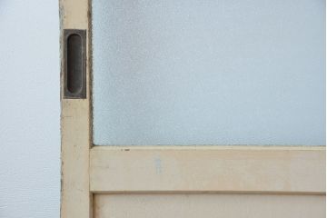 アンティーク　ダイヤガラス入り!シャビーな背の高いガラス戸2枚セット(引き戸)