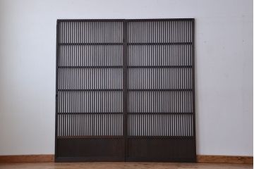 ★アンティーク　古い木の格子戸2枚セット