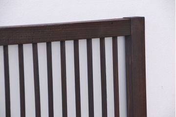 昭和レトロ　古い組子の明り取り　固定式のガラス戸1枚(書院戸)