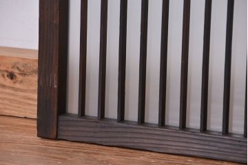 昭和レトロ　古い組子の明り取り　固定式のガラス戸1枚(書院戸)